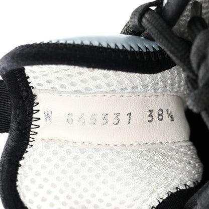 Chanel Suede Calfskin Nylon Grosgrain CC Sneakers 38.5 Light Blue 8 of 10