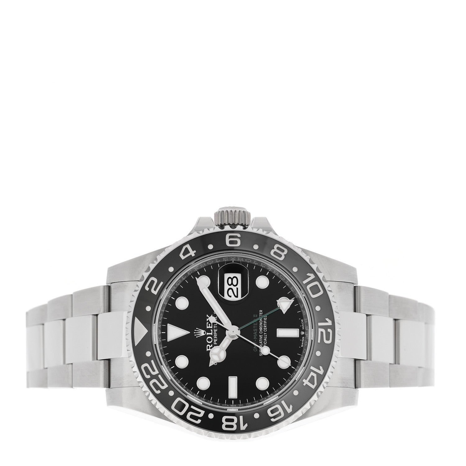 Rolex Stainless Steel 40mm Oyster Perpetual Date GMT Master II Bruce Wayne Watch Black 126710GRNR 2 of 5