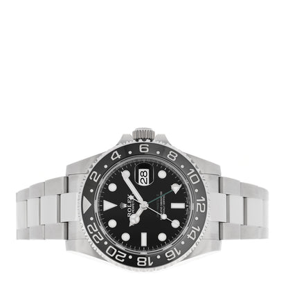 Rolex Stainless Steel 40mm Oyster Perpetual Date GMT Master II Bruce Wayne Watch Black 126710GRNR 2 of 5