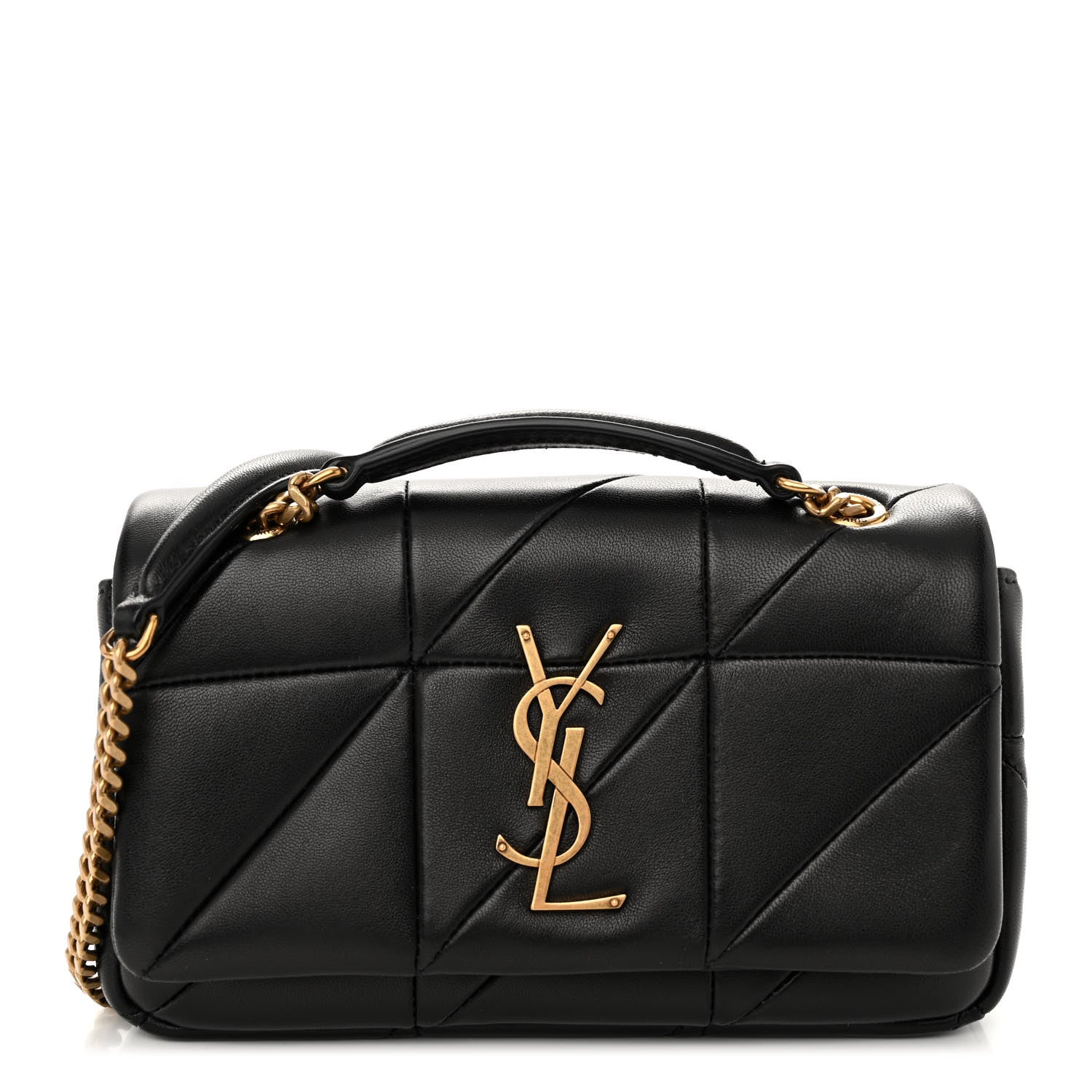 Saint Laurent Lambskin Patchwork Monogram Small Jamie Black 1 of 9