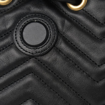 Gucci Calfskin Matelasse GG Marmont Flap Backpack Black 8 of 11