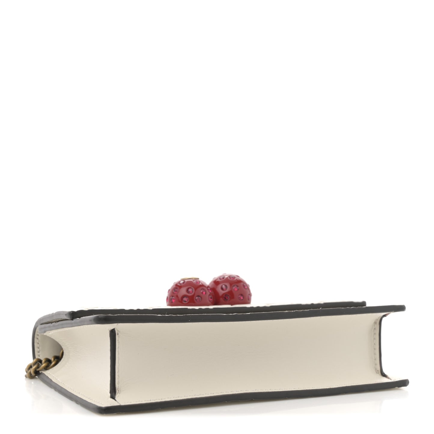 Guccissima Mini Cherry Chain Bag White