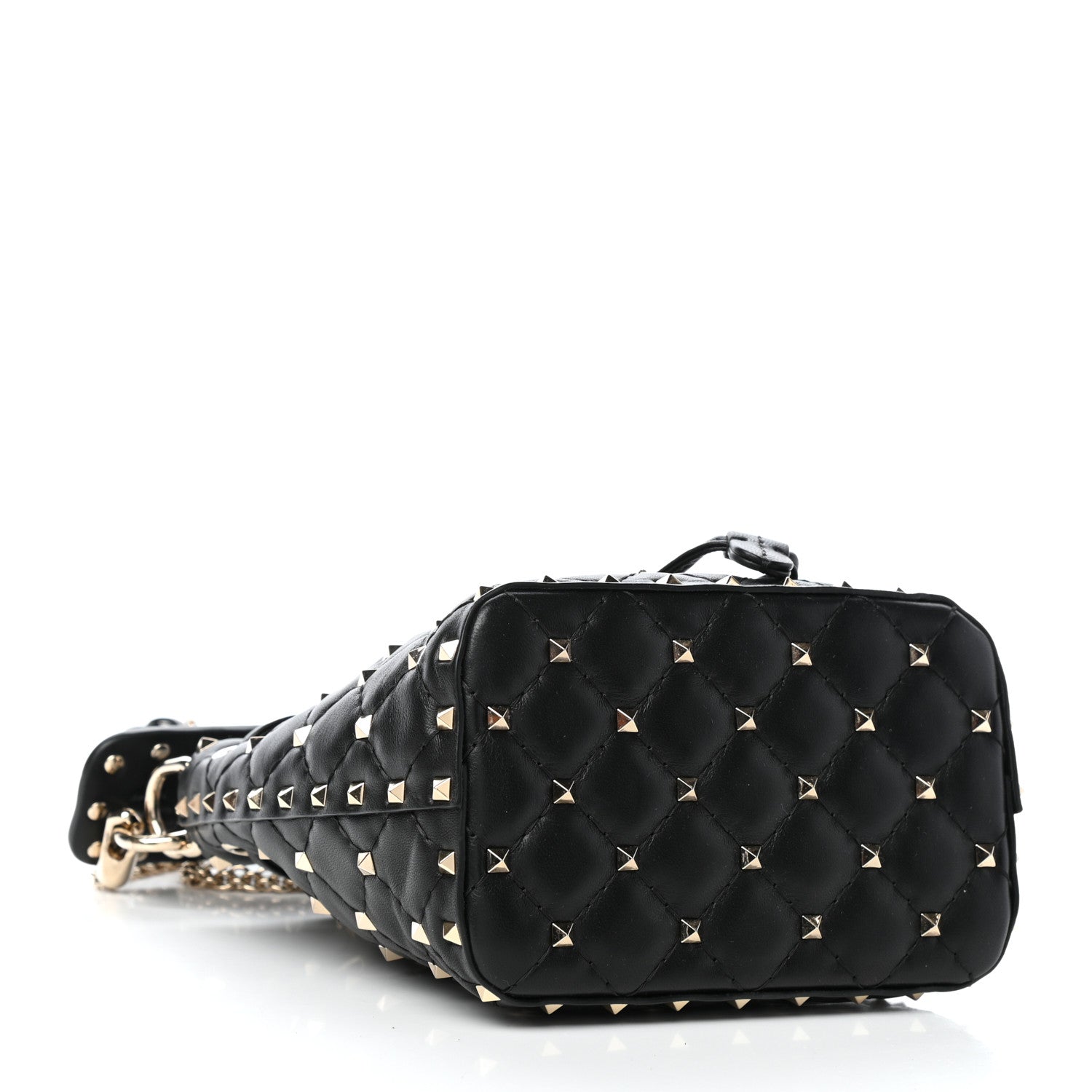 Valentino Garavani Nappa Mini Rockstud Spike Bucket Bag Black 4 of 8