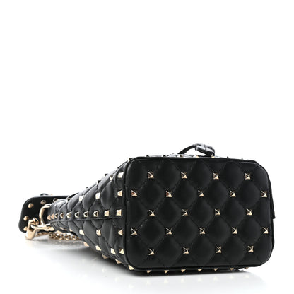Valentino Garavani Nappa Mini Rockstud Spike Bucket Bag Black 4 of 8