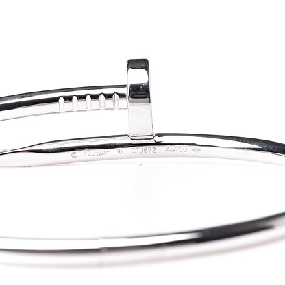 Cartier 18K White Gold Juste Un Clou Bracelet 16 4 of 5