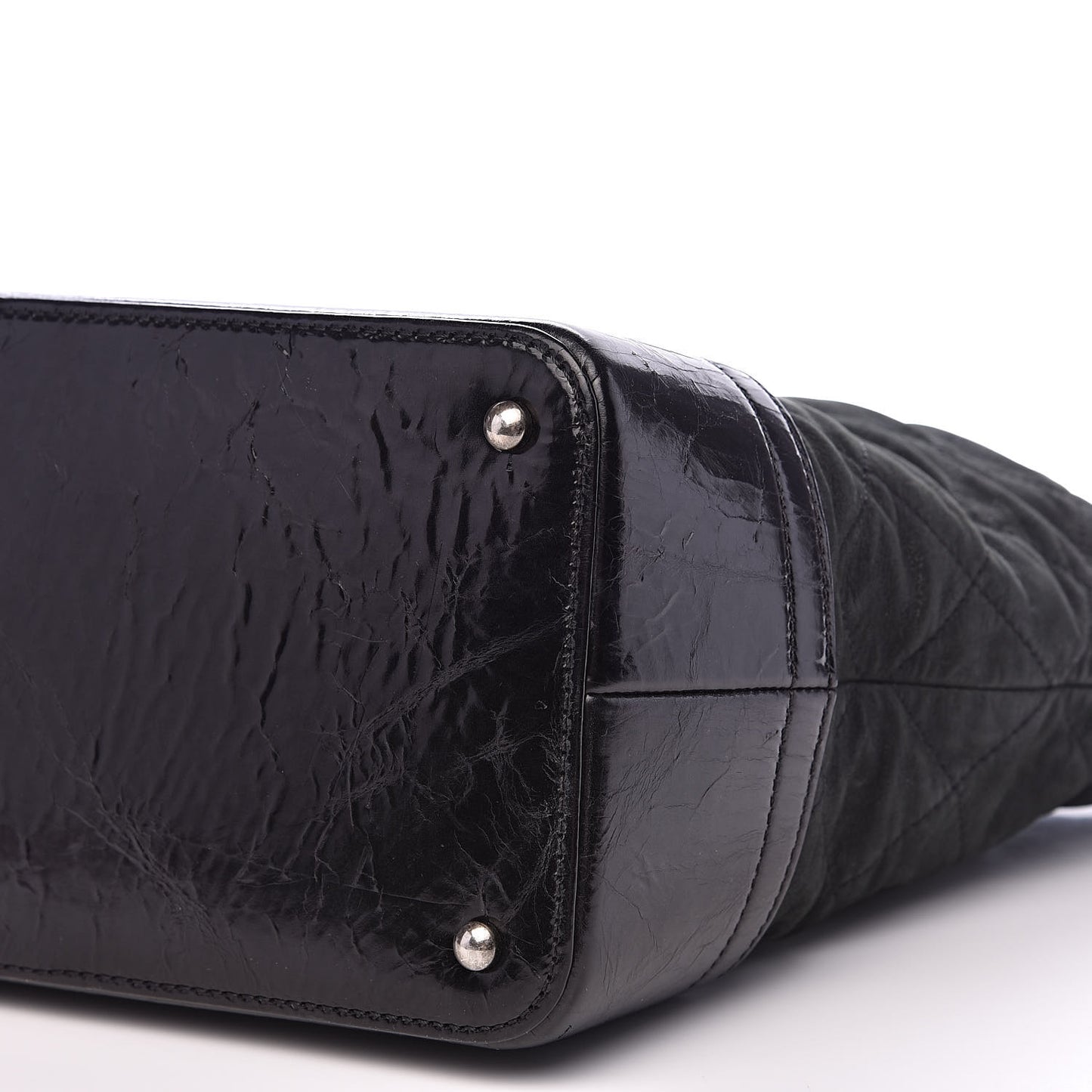 Iridescent Calfskin VIP Shopping Tote Dark Green