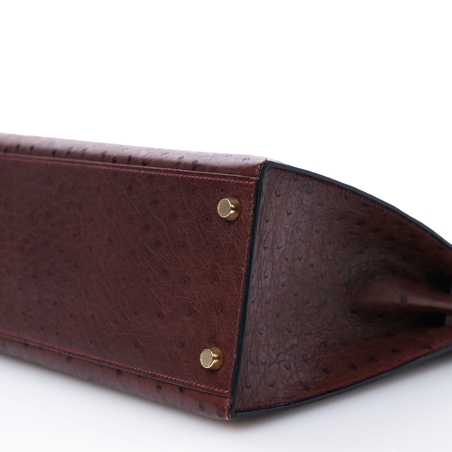 Hermes Ostrich Kelly Sellier 32 Marrone Fonce 10 of 15