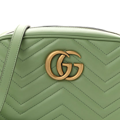 Gucci Calfskin Matelasse Small GG Marmont Chain Shoulder Bag Salamander Green 8 of 10