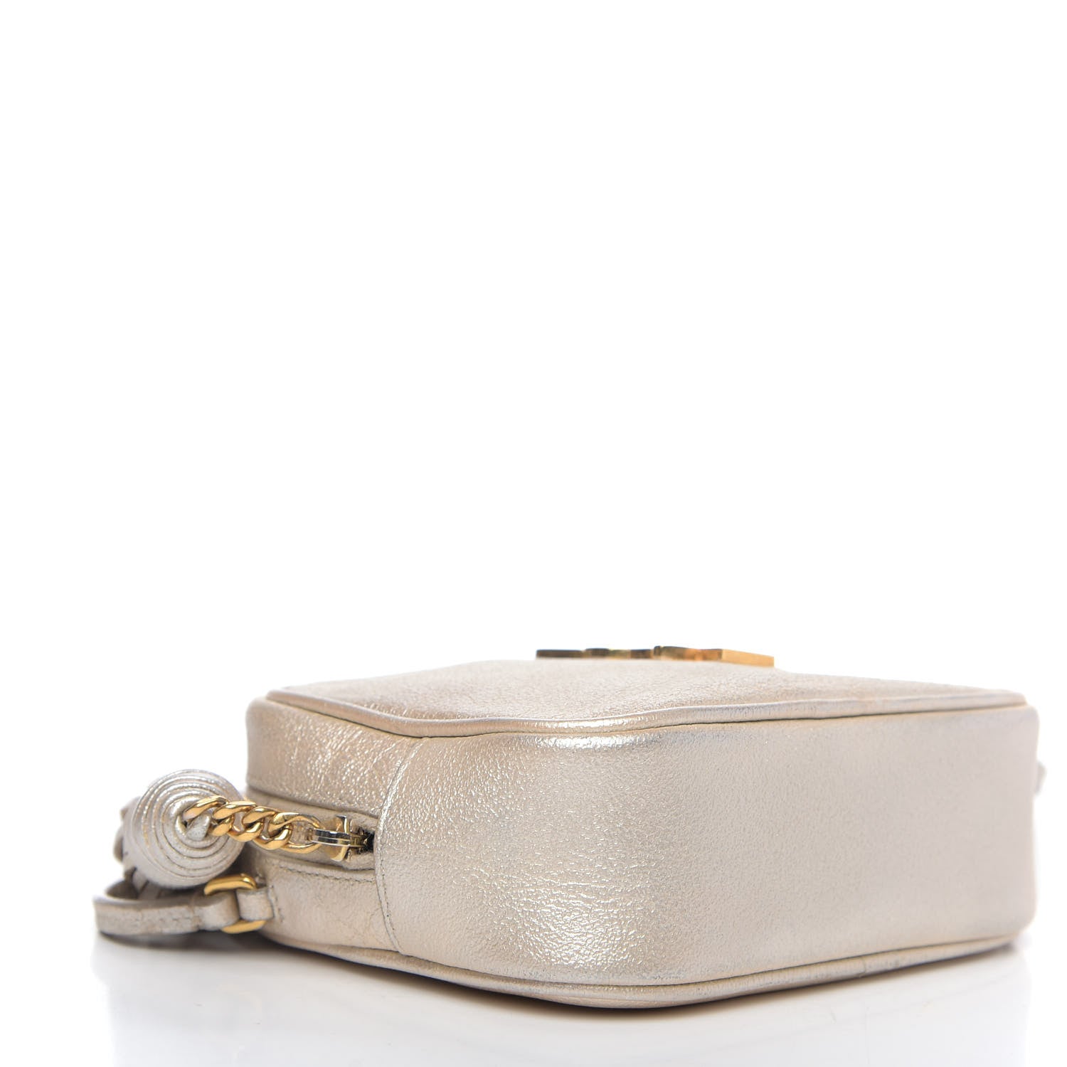 Saint Laurent Metallic Calfskin Monogram Blogger Bag Gold 4 of 10