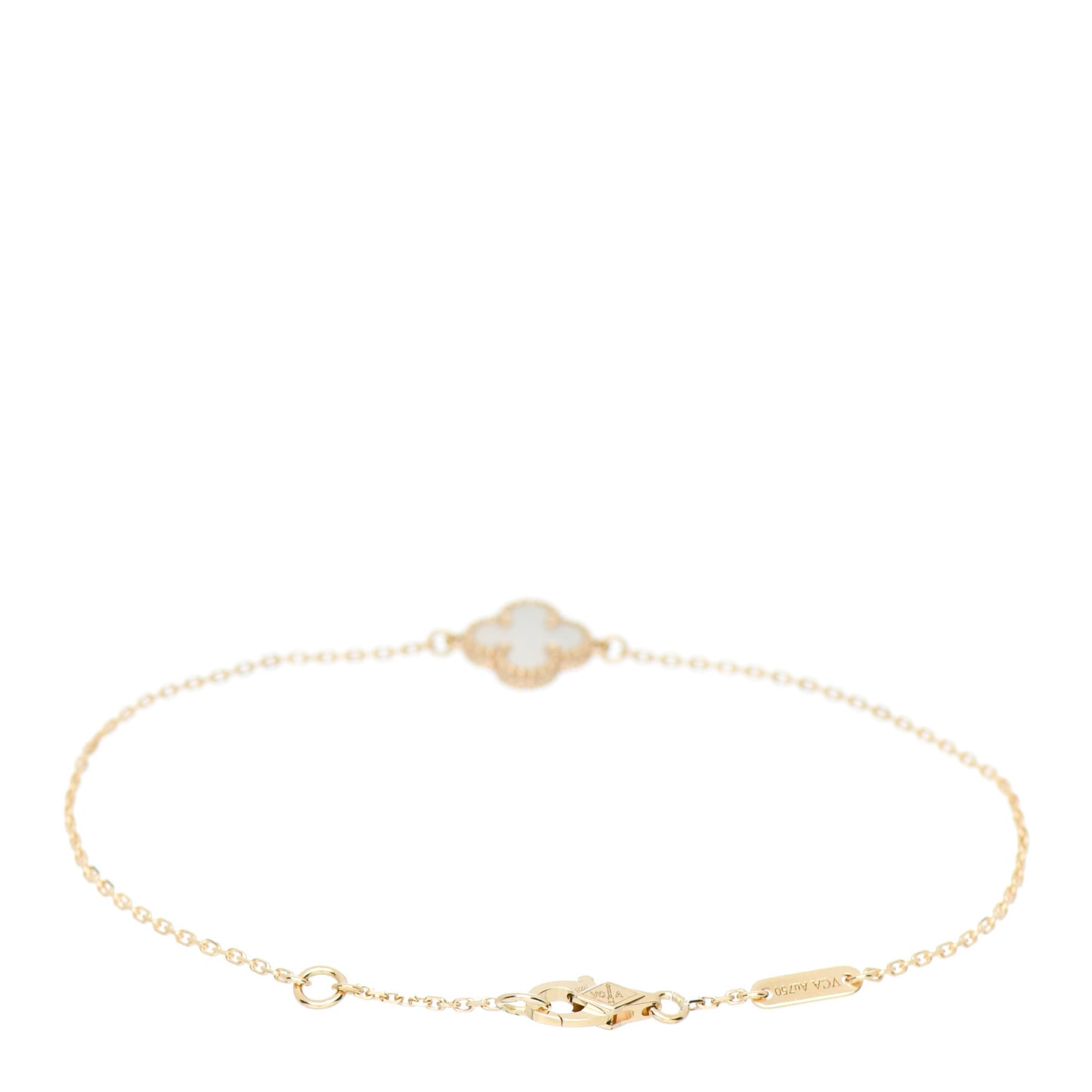 18K Yellow Gold Mother of Pearl Sweet Alhambra Bracelet