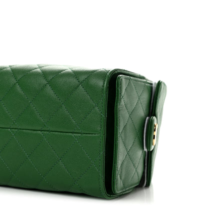 Chanel Caviar Quilted Small Chanel 25 Handbag Green 10 of 11