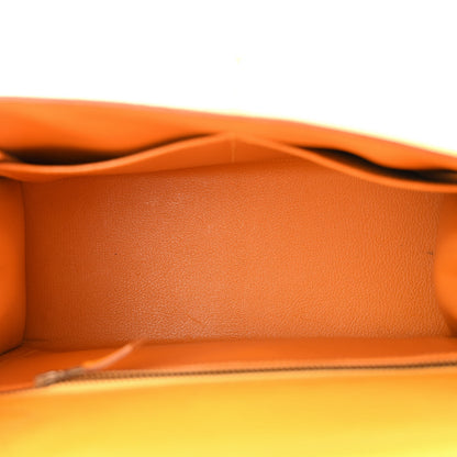 Hermes Toile H Epsom Kelly Sellier 28 Ecru Jaune Sable 5 of 12