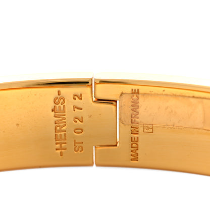 Hermes Enamel Narrow Clic Clac H Bracelet PM Orange Papaye 4 of 5