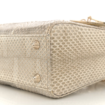 Christian Dior Metallic Snakeskin Small Lady Dior Gold 10 of 11