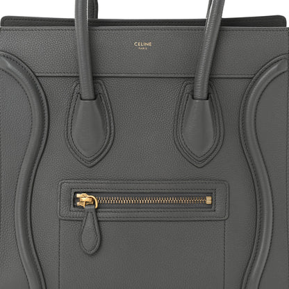 Celine Baby Drummed Calfskin Micro Luggage Kohl 8 of 18