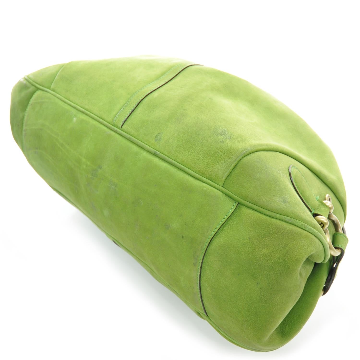 Burberry Leather Drawstring Hobo Green 5 of 8