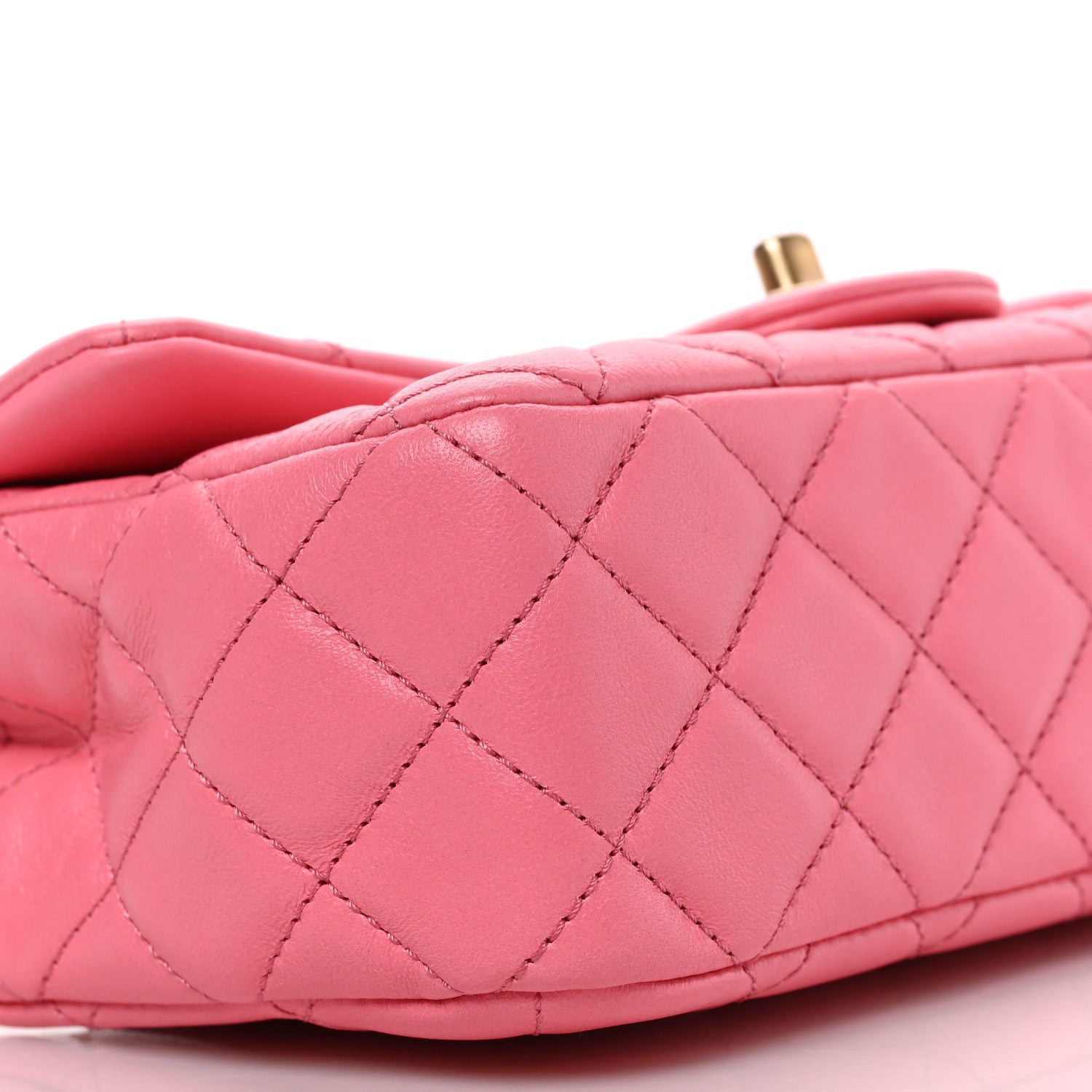 Chanel Lambskin Quilted Mini Rectangular Pearl Crush Flap Pink 8 of 9