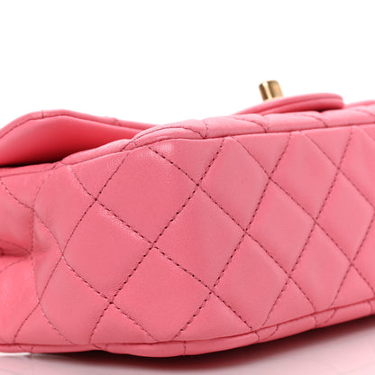 Chanel Lambskin Quilted Mini Rectangular Pearl Crush Flap Pink 8 of 9