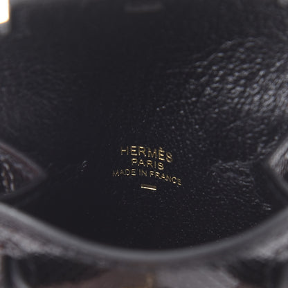 Hermes Lizard Mini Kelly Twilly Bag Charm Black 4 of 6
