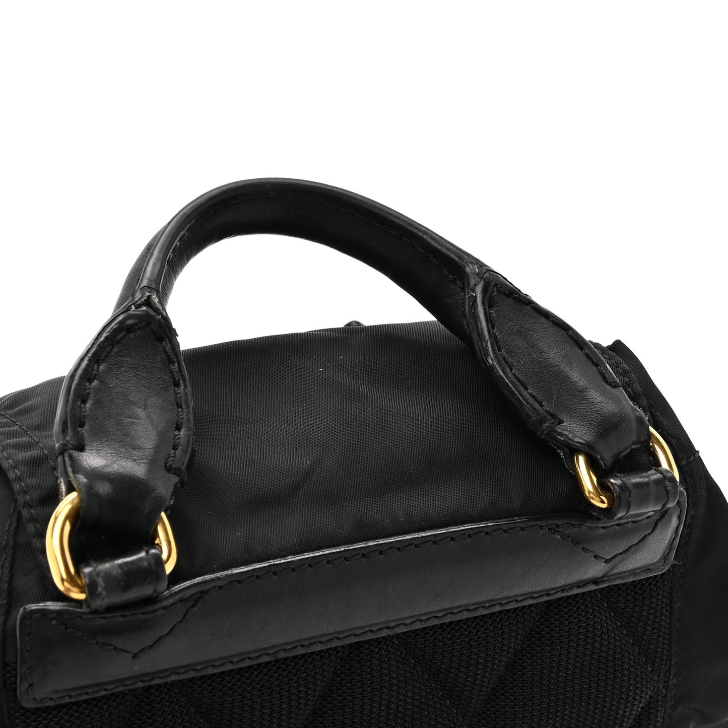 Nylon Small Crossbody Rucksack Backpack Black