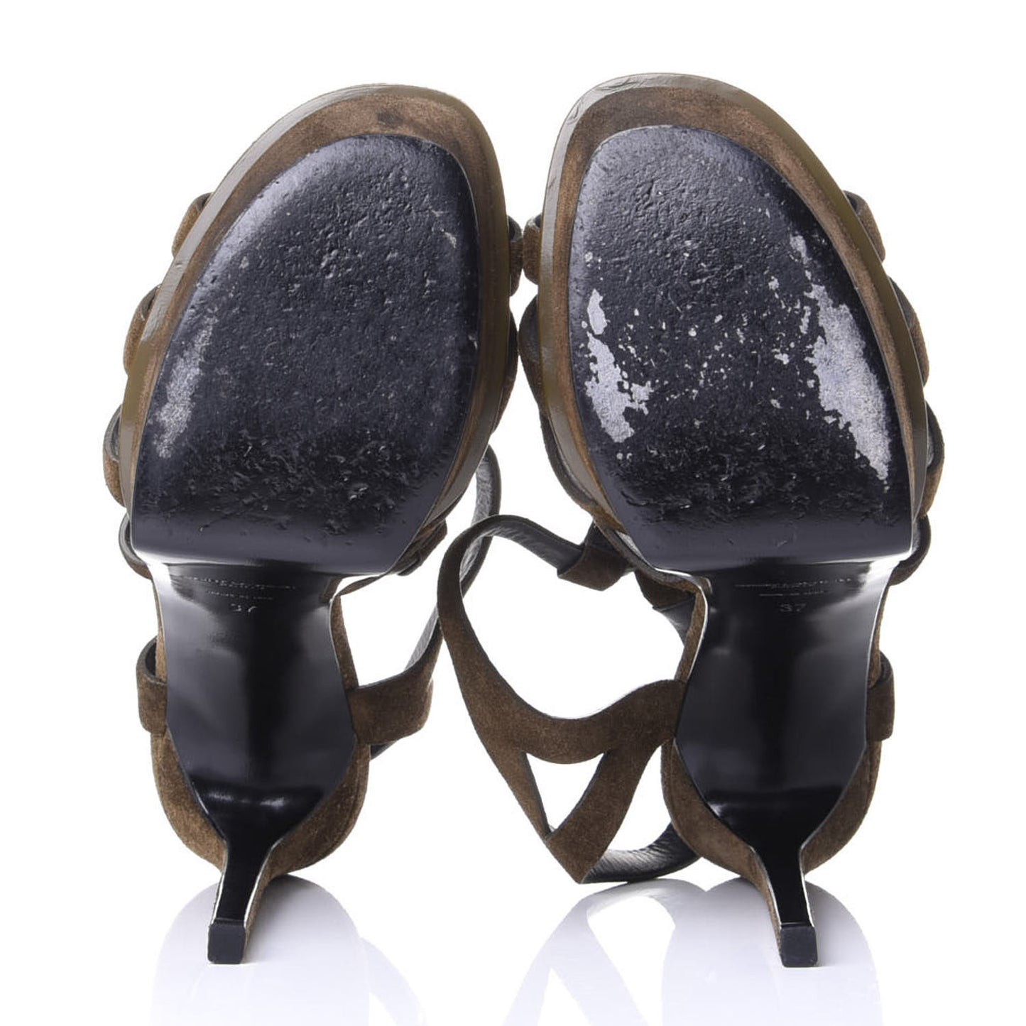 Suede Bianca 105 Platform Sandals 37 Sage