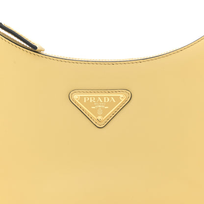 Prada Soft Calfskin Arque Shoulder Bag Miele 8 of 13