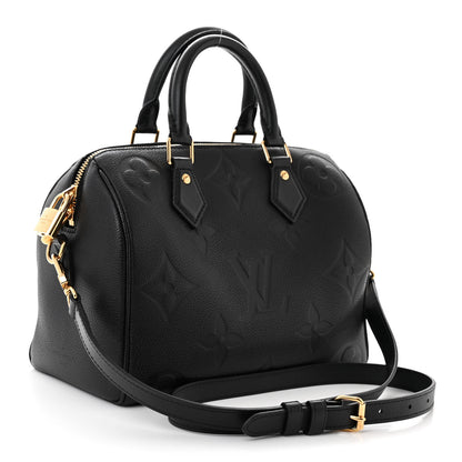 Louis Vuitton Empreinte Monogram Giant Speedy Bandouliere 25 Black 3 of 11