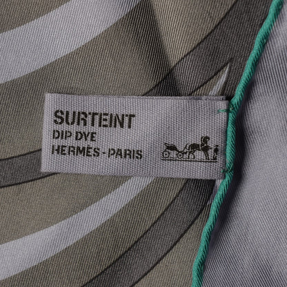Hermes Silk Dip Dyed Quadrige Scarf 140 Lilac Gris Chartreuse 7 of 7