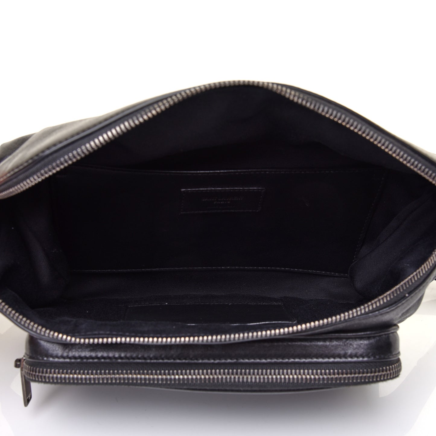 Lambskin Subway Belt Bag Black