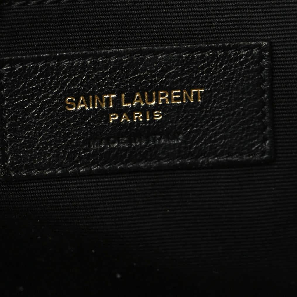 Saint Laurent Lambskin Quilted Maxi Icare Shopping Tote Black 8 of 11