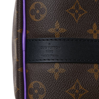 Louis Vuitton Monogram Macassar Keepall Bandouliere 50 Purple 5 of 10