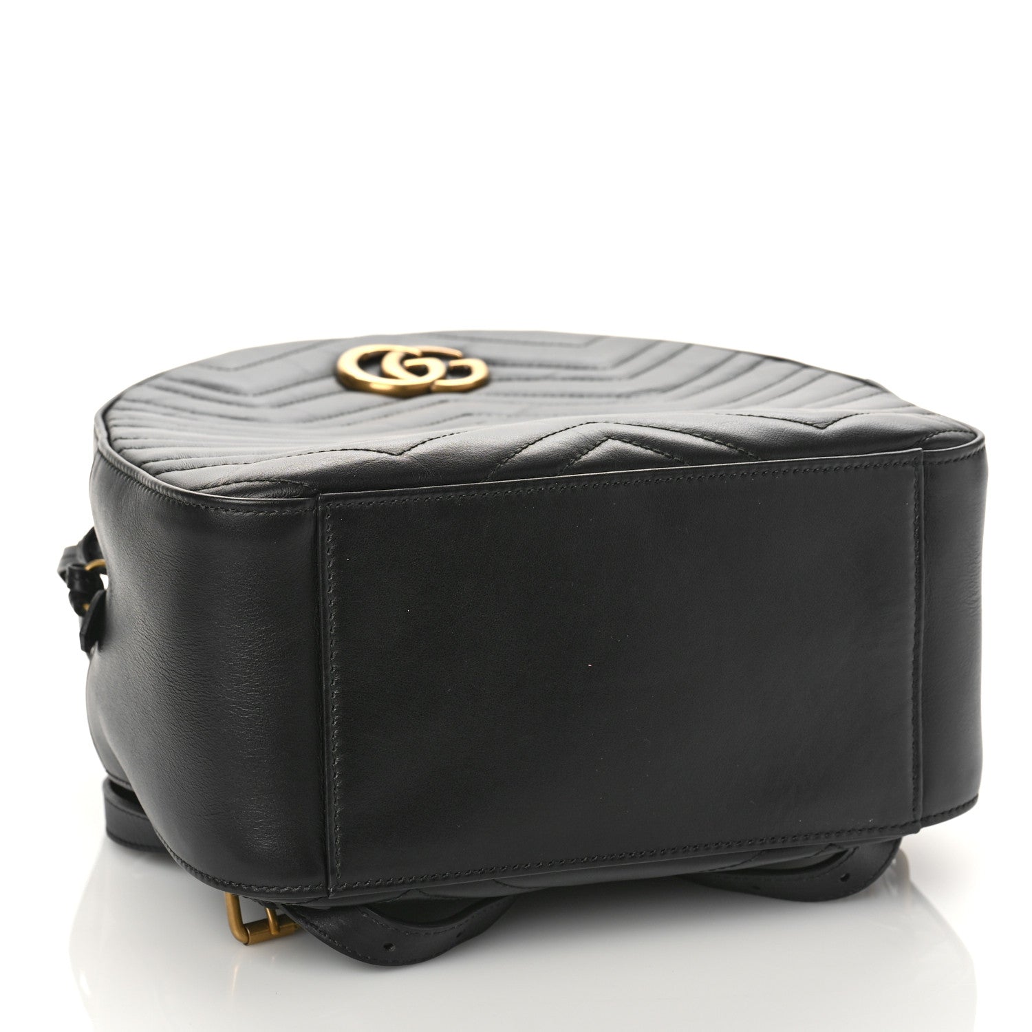 Gucci Calfskin Matelasse GG Marmont Dome Backpack Black 4 of 9