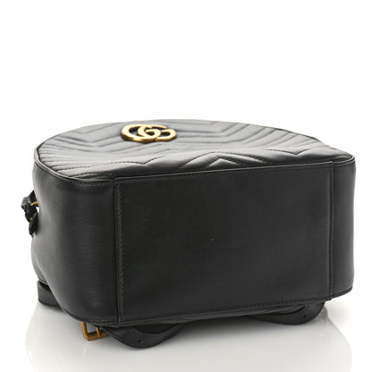 Gucci Calfskin Matelasse GG Marmont Dome Backpack Black 4 of 9