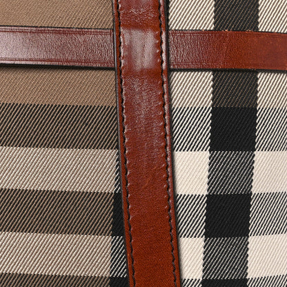 Burberry Bridle Calfskin House Check Small Orchard Bowling Bag Dark Tan 14 of 15
