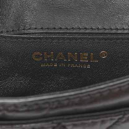 Chanel Aged Calfskin Quilted 2.55 Reissue Flap Belt Bag Clutch Black 6 of 10