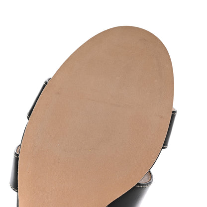 Hermes Calfskin Oasis Sandals 38 Black 13 of 16