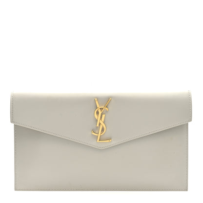 Saint Laurent Smooth Shiny Calfskin Uptown Pouch Crema Soft 1 of 6