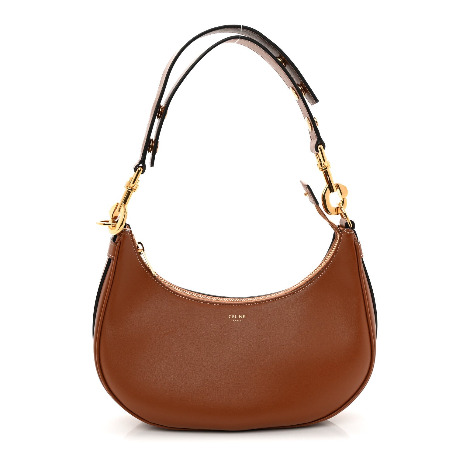 Celine Smooth Calfskin Medium Strap Ava Shoulder Bag Tan 1 of 9
