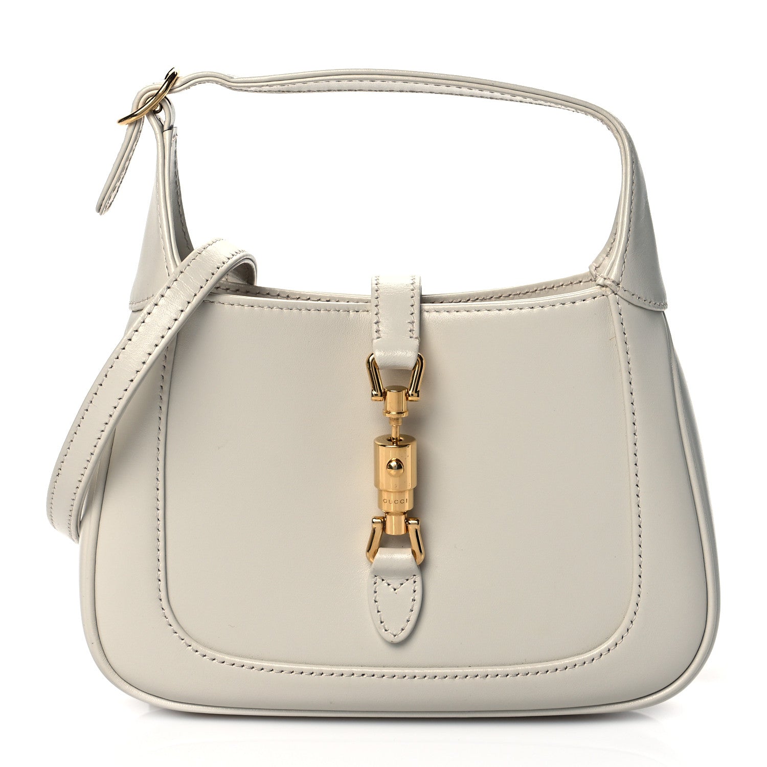 Gucci Boarded Dyana Lux Calfskin Mini Jackie 1961 Hobo Mystic White 1 of 10