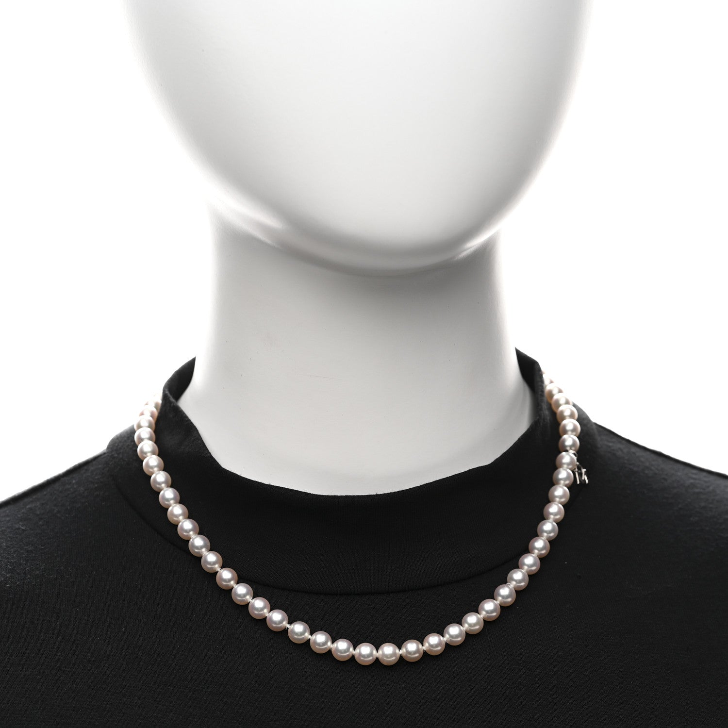 Mikimoto 18K White Gold Akoya Cultured Pearl 6-6.5mm Strand Necklace 16" 2 of 5