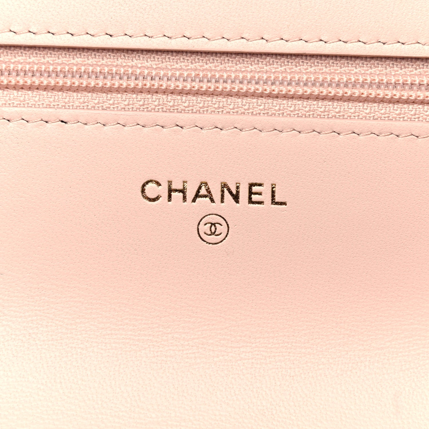 Chanel Lambskin Plexi Quilted Wallet On Chain WOC Light Beige 6 of 11