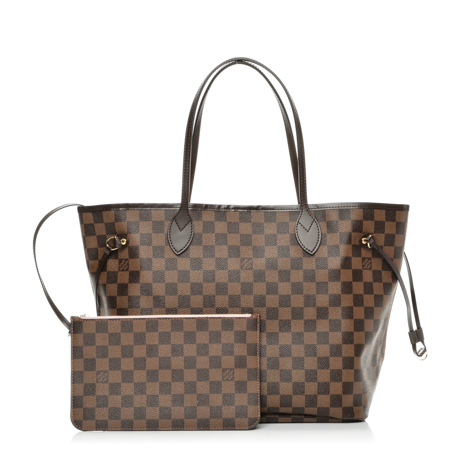 Louis Vuitton Damier Ebene Neo Neverfull MM Rose Ballerine 1 of 8