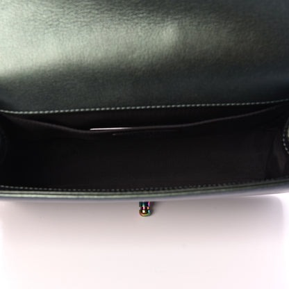 Chanel Iridescent Goatskin Quilted Medium Boy Flap Green 5 of 10