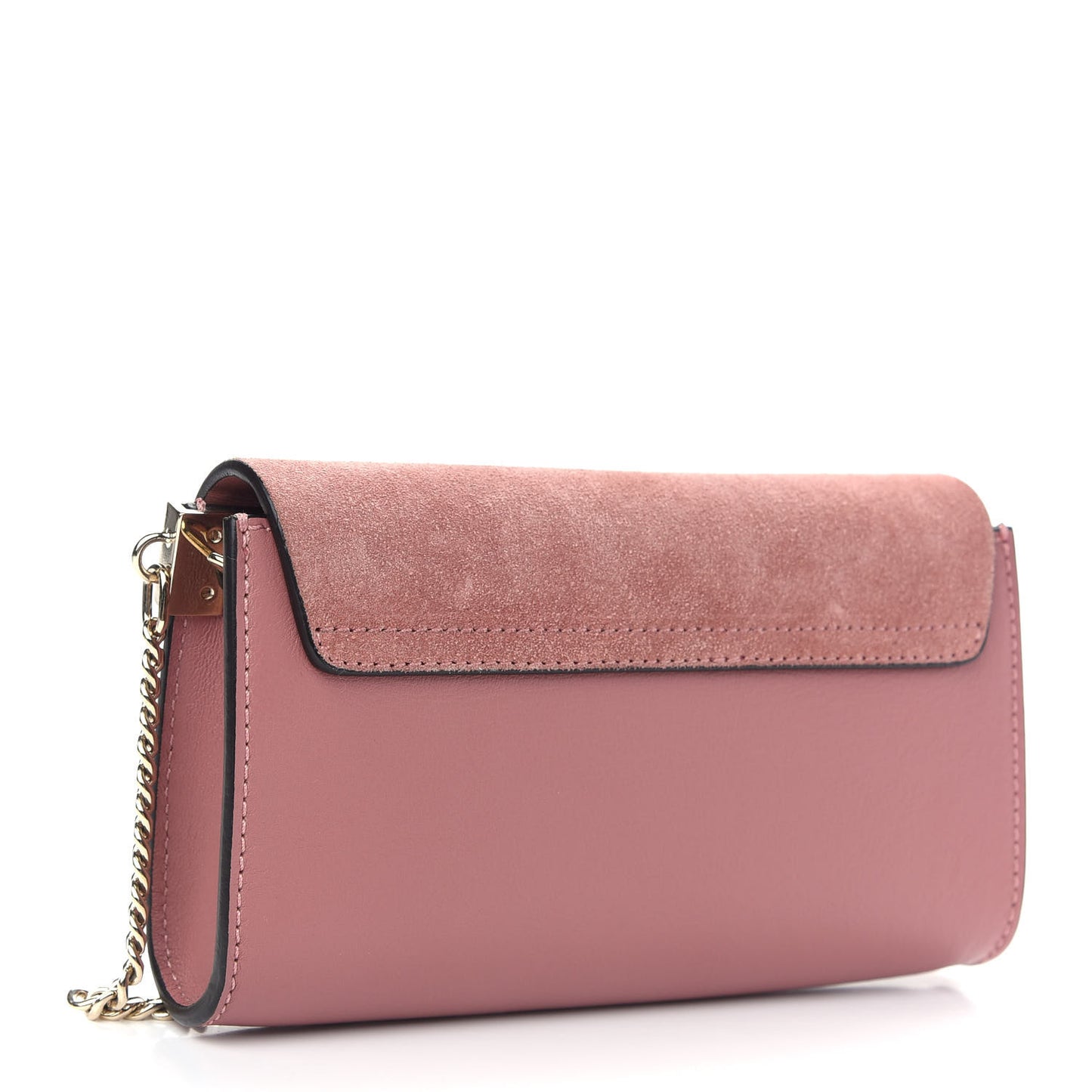 Suede Calfskin Mini Faye Shoulder Bag Washed Pink