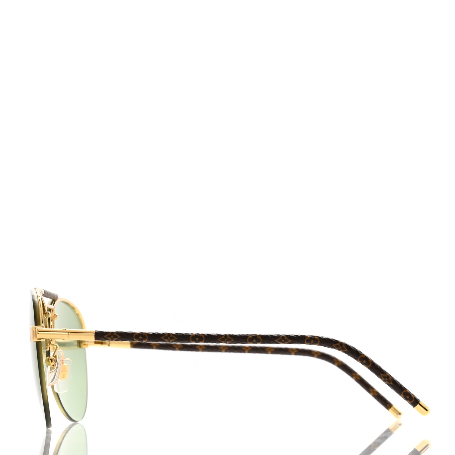 Louis Vuitton Metal Monogram Clockwise Sunglasses Green 3 of 6