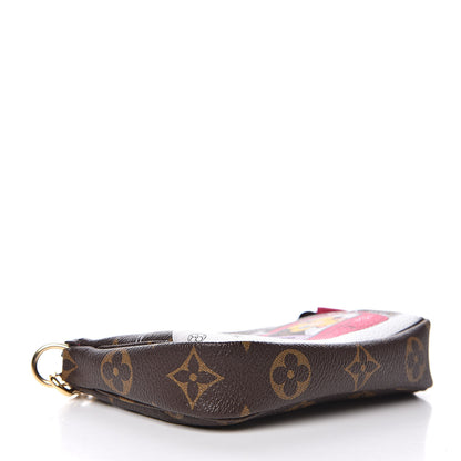 Louis Vuitton Monogram 2019 Christmas Animation Mini Courchevel Pochette Accessories Fuchsia 4 of 10