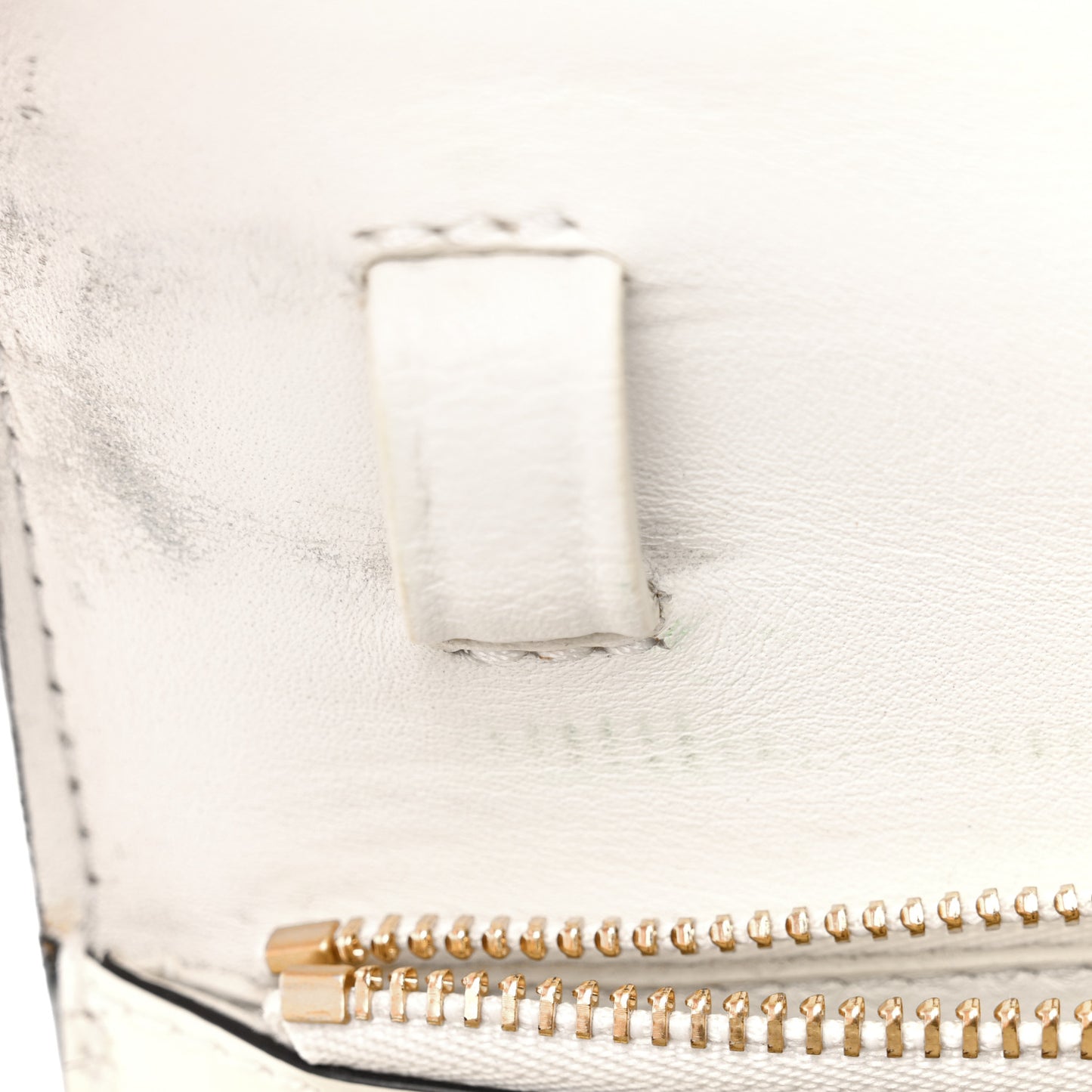 Spazzolato Calfskin Medium Classic Box Flap Bag White