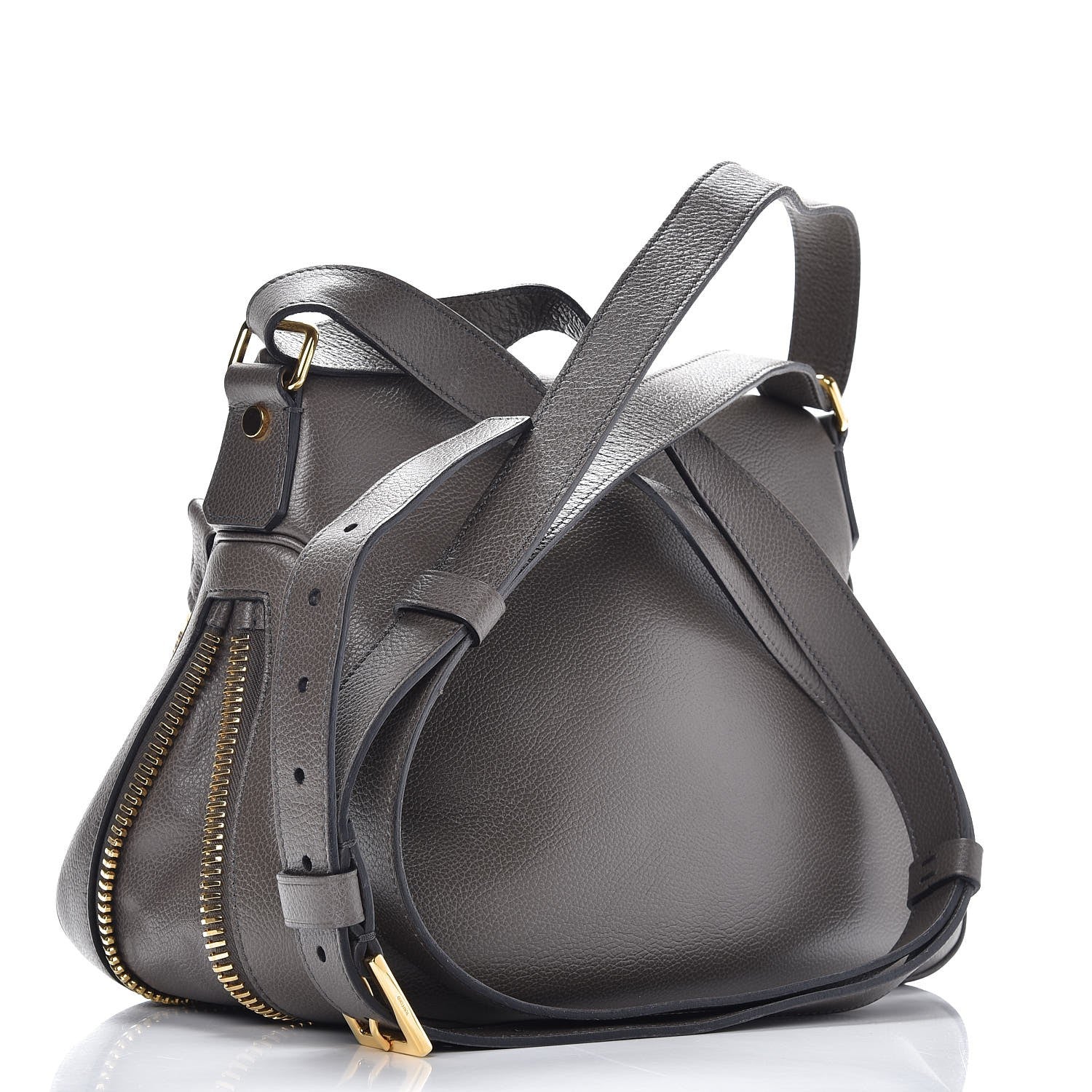 Tom Ford Pebbled Calfskin Medium Jennifer Graphite 3 of 6