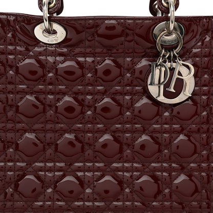Christian Dior Patent Cannage Large Lady Dior Red 8 of 11
