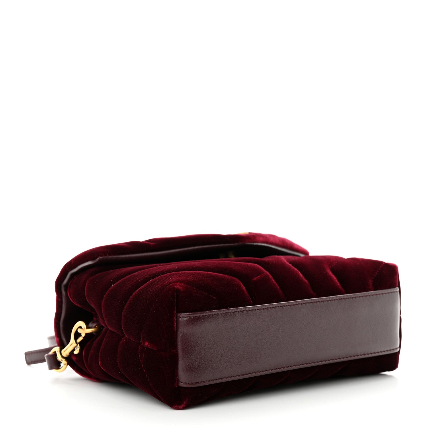 Saint Laurent Velvet Y Quilted Monogram Toy Loulou Crossbody Bag French Burgundy 4 of 15
